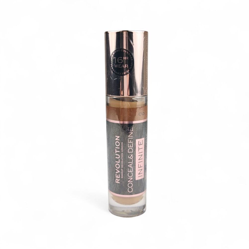 REVOLUTION Conceal & Define Infinite Concealer C13 Deep Neutral 5ml NEW SEALED